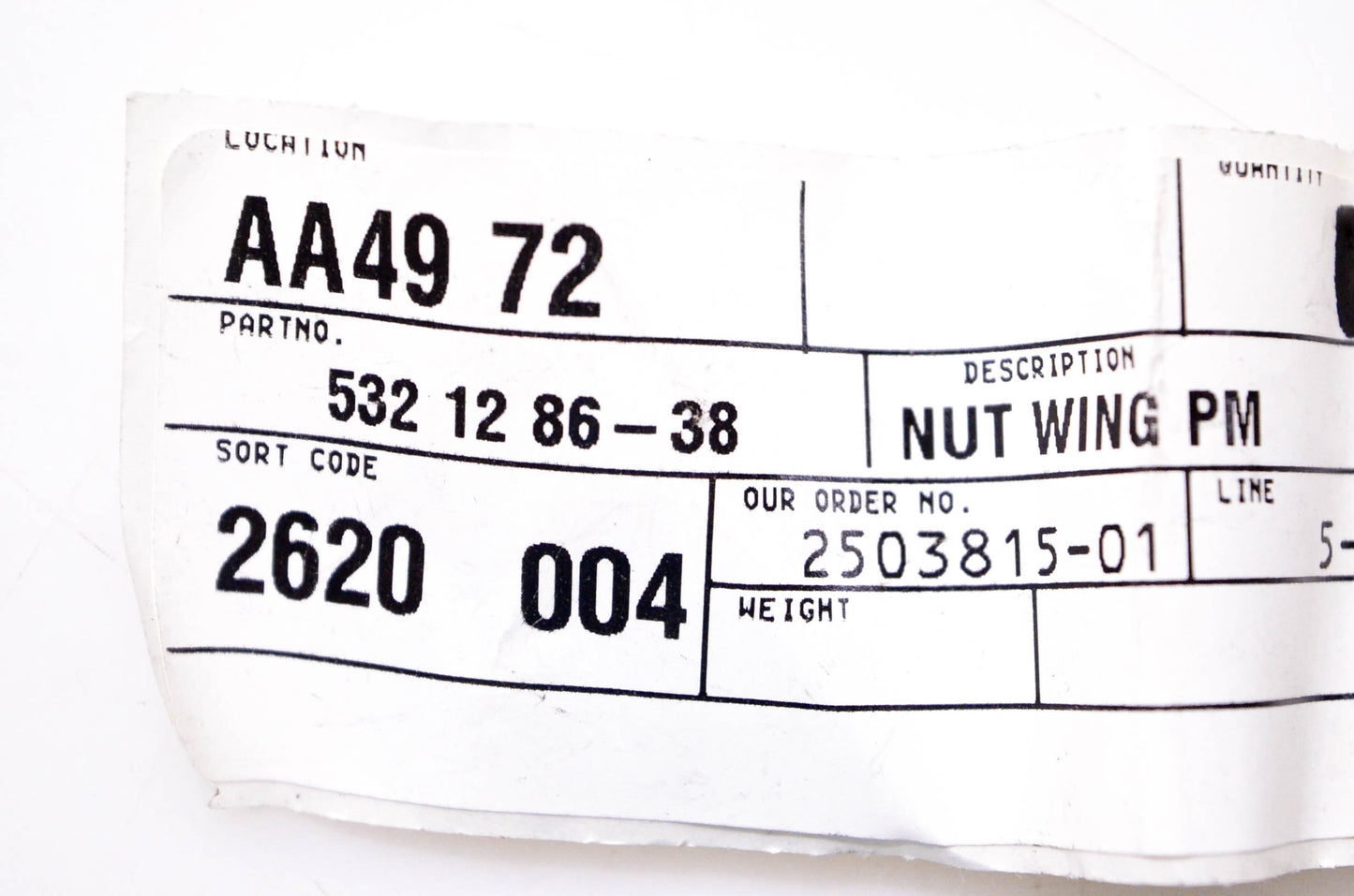New OEM Husqvarna 532 12 86-38 Wing Nut NOS