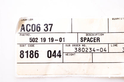 New OEM Husqvarna 502 19 19-01, 502191901 Spacers Qty 2 NOS