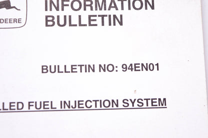 OEM John Deere 94EN01 Marketing Information Bulletin