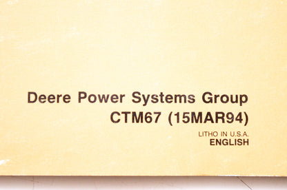 OEM John Deere CTM67 OEM Engine Accessories Component Technical Manual
