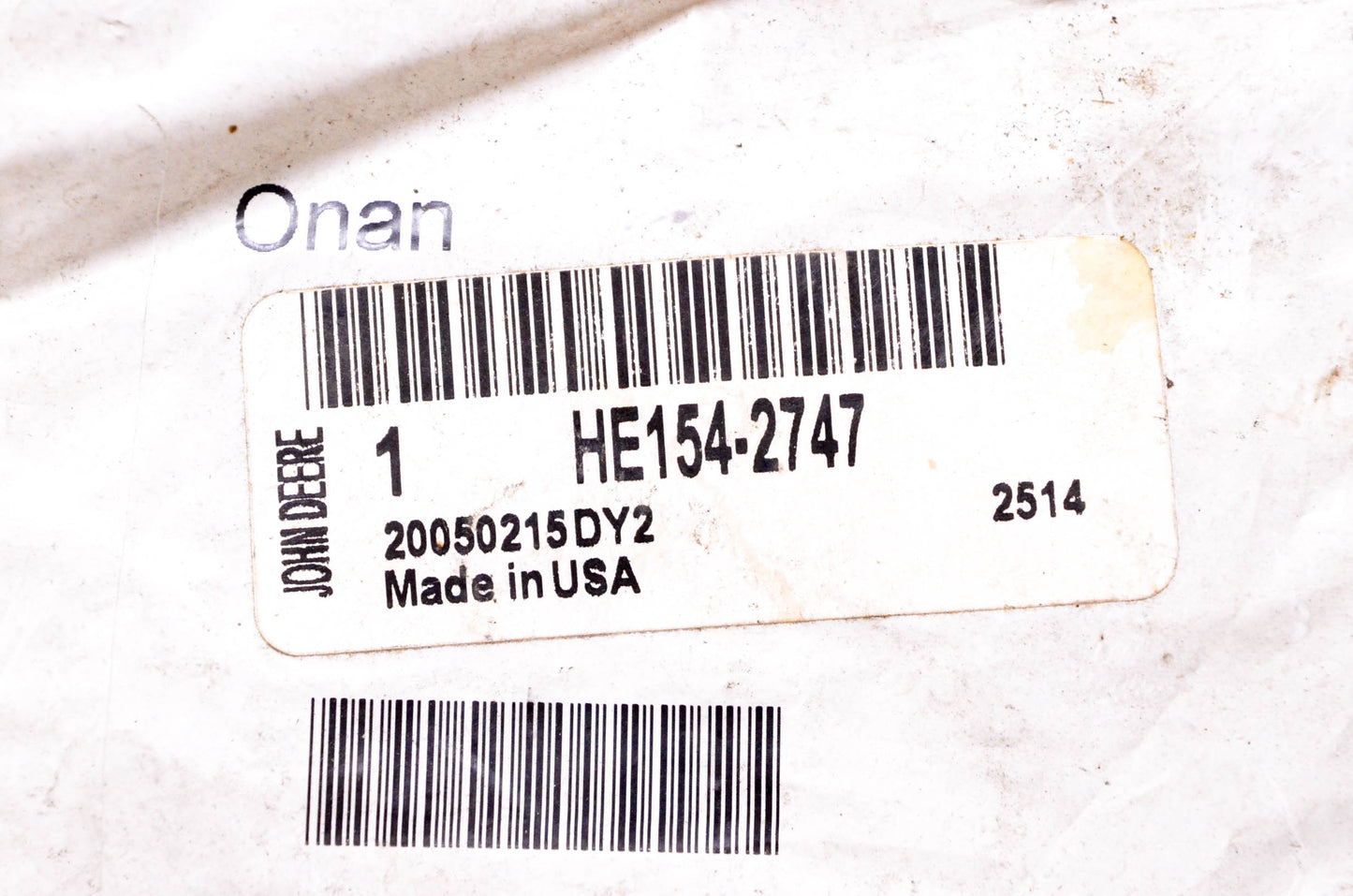 Onan HE154-2747, 154-2747 Exhaust Gasket NOS