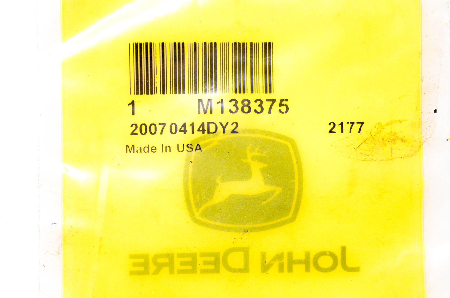 New OEM John Deere M138375 Gasket NOS