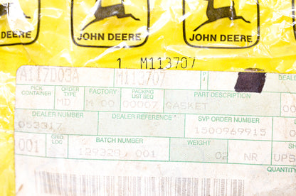New OEM John Deere M113707 Water Pump Gasket NOS