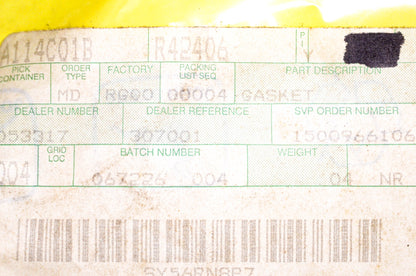 New OEM John Deere R42406 Water Pump Gasket NOS