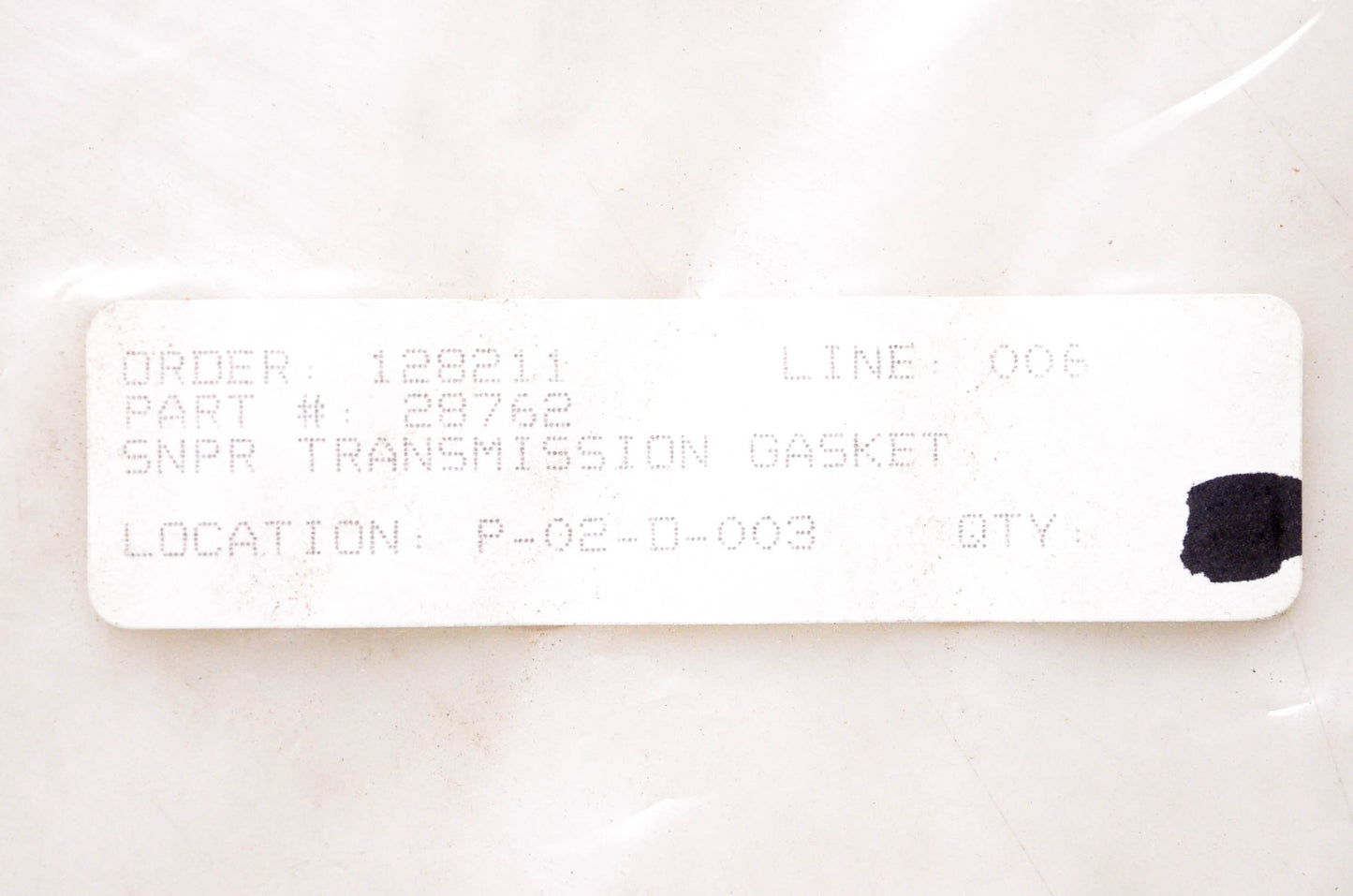 Snapper 28762 Gasket NOS
