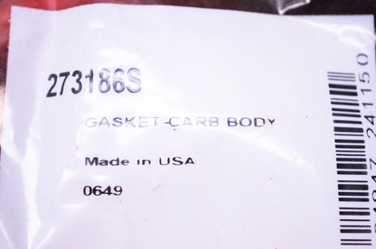 New OEM Briggs & Stratton 273186S Carburetor Body Gasket NOS