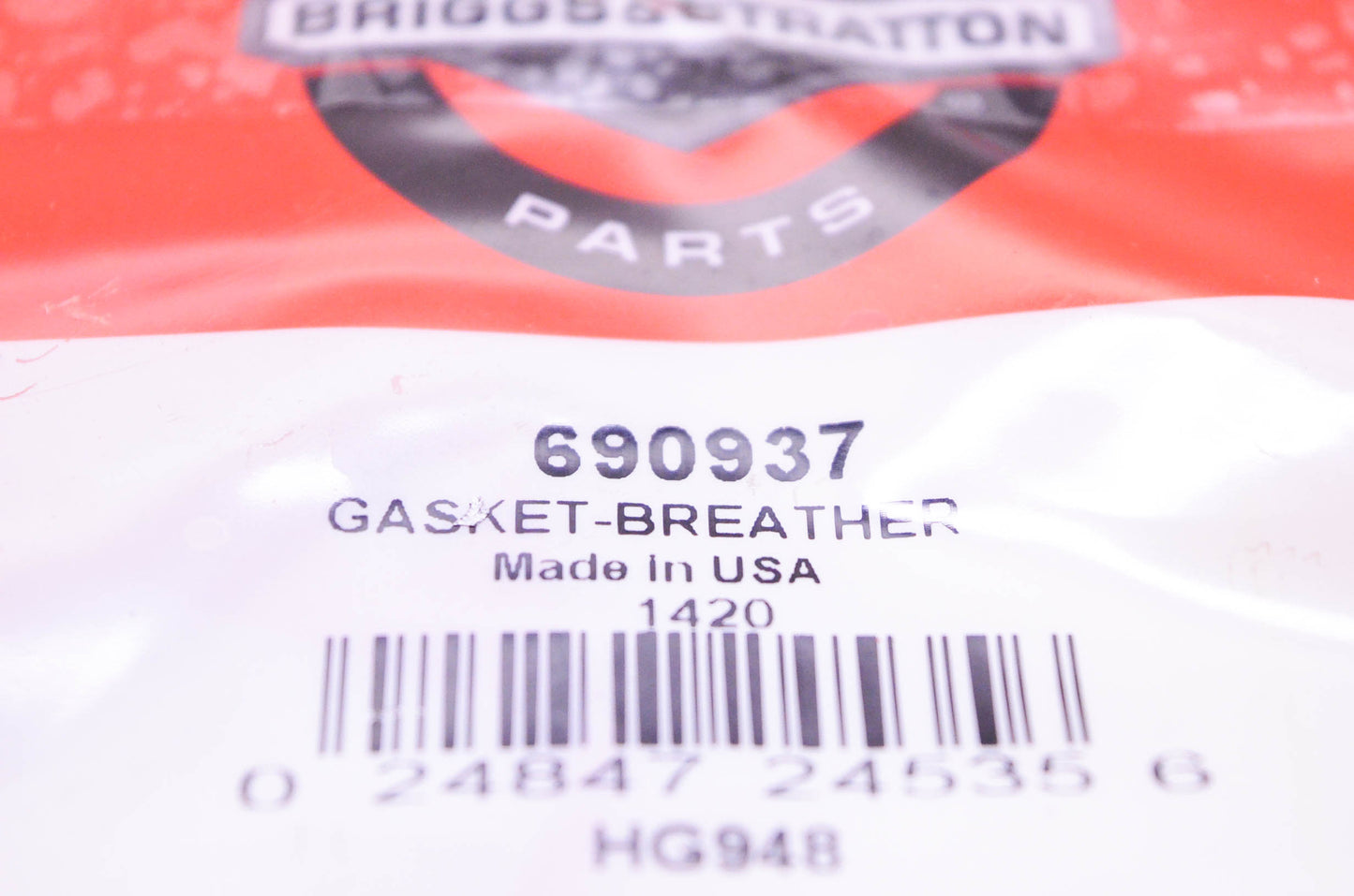 New OEM Briggs & Stratton 690937 Breather Gasket NOS