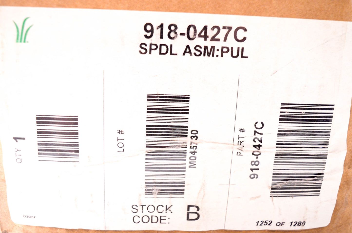 MTD 918-0427C Spindle Assembly NOS