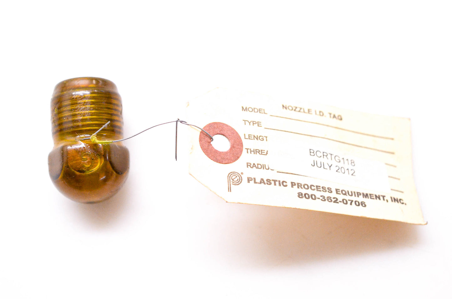 Plastic Process Equipment BCRTG118 Beryllium Copper Nozzle Tip NOS
