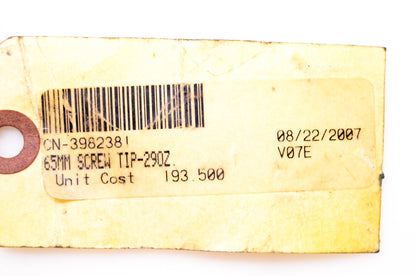 Cincinnati Milacron 3982381 65mm Screw Tip Assembly NOS