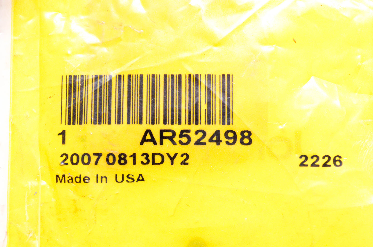New OEM John Deere AR52498 Valve NOS