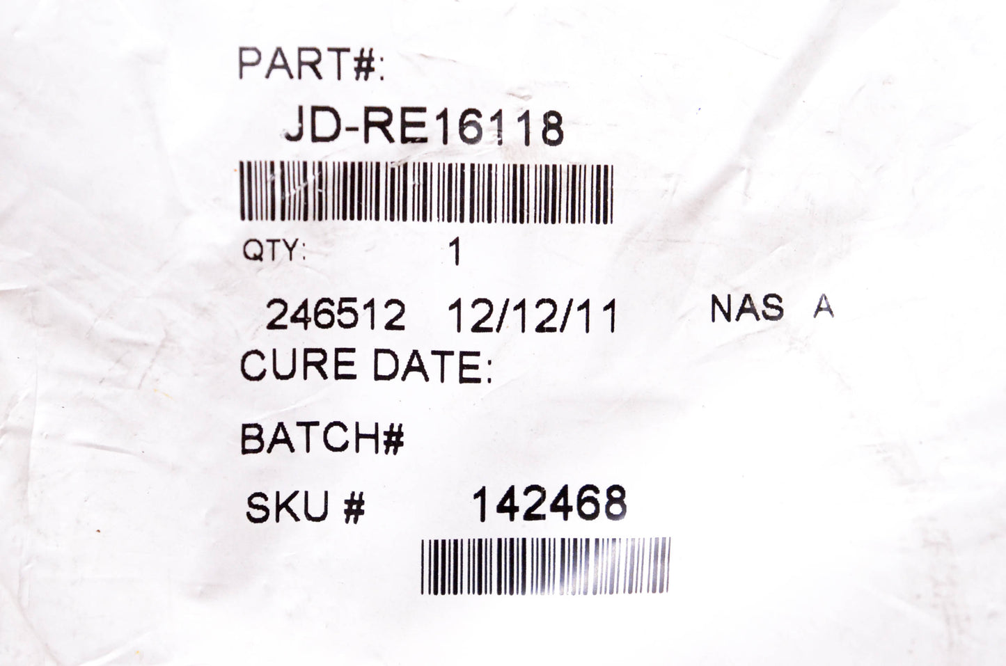 New OEM John Deere JD-RE16118 Seal Kit NOS