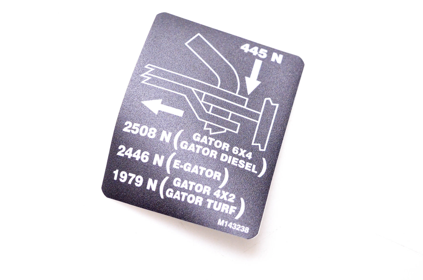New OEM John Deere M143238 Label NOS