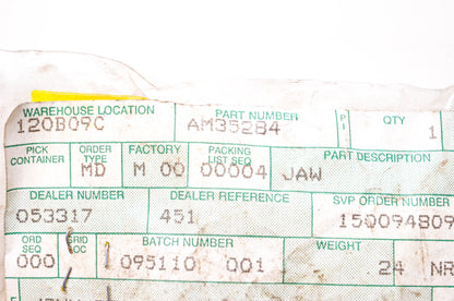 New OEM John Deere AM35284 Jaw NOS