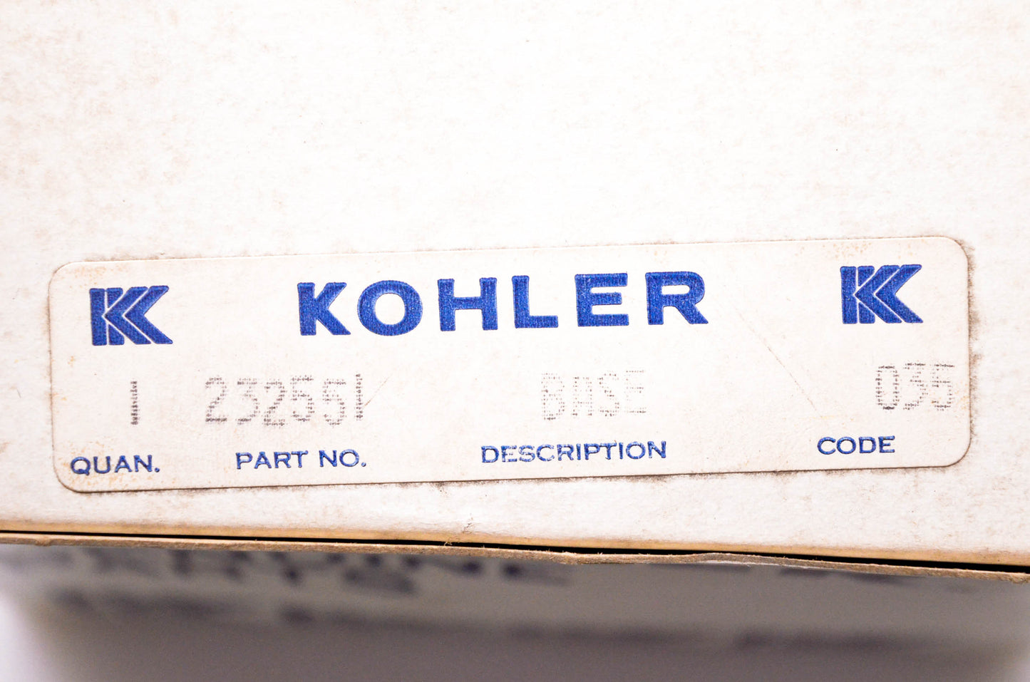Kohler 232551 Base NOS