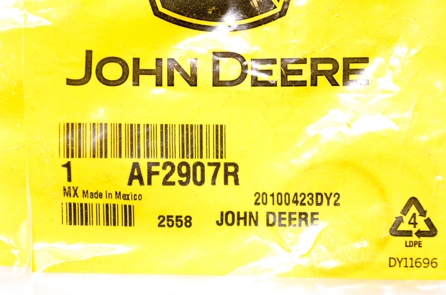 New OEM John Deere AF2907R Seal NOS