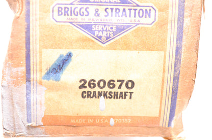 OEM Briggs & Stratton 260670 Crankshaft