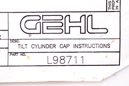 Gehl L98711 Tilt Cylinder Cap NOS