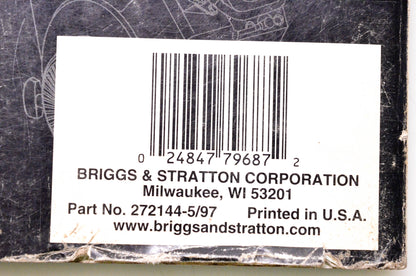 OEM Briggs & Stratton 272144-5 Vanguard Repair Manual For Vanguard V-Twin Overhead Valve