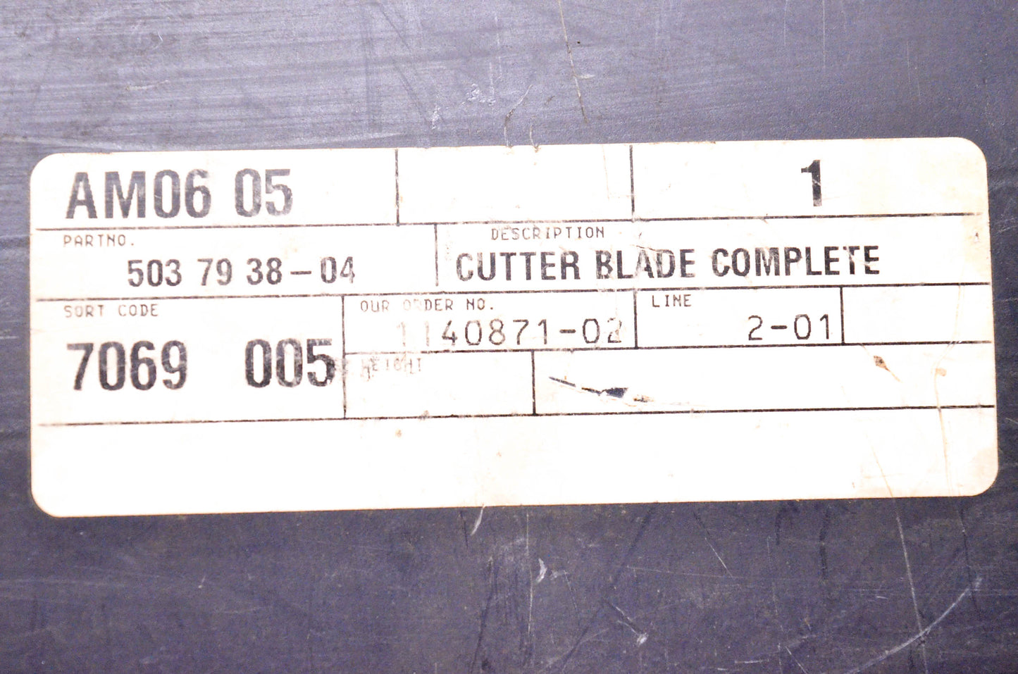 New OEM Husqvarna 503 79 38-04, 503793804 Cutter Blade Complete NOS