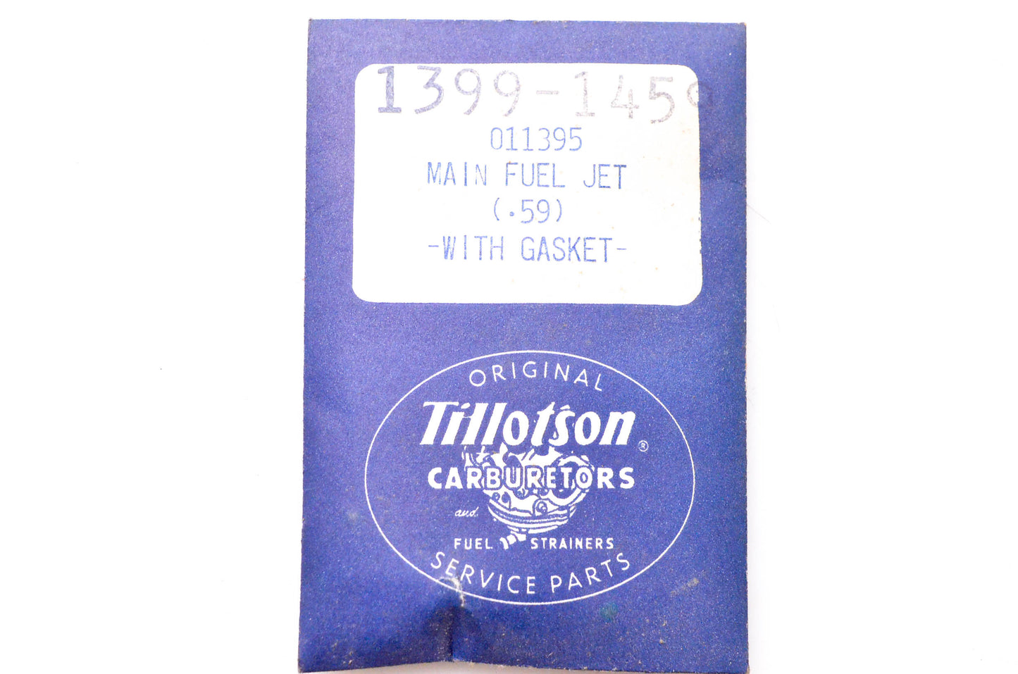 Tillotson 1399-1459, 011395 Main Fuel Jet with Gasket NOS