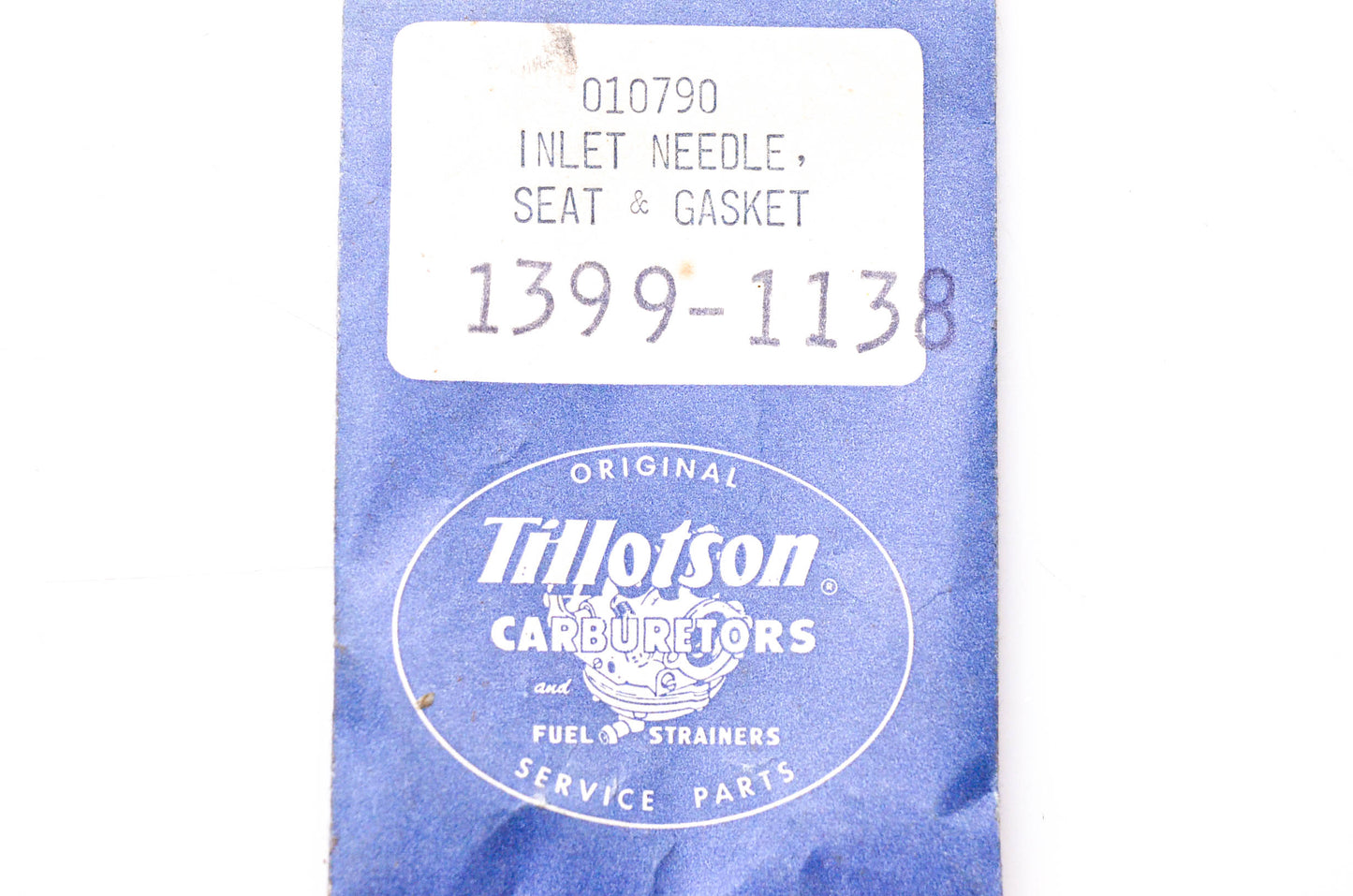 Tillotson 1399-1138, 010790 Inlet Needle Seat & Gasket NOS