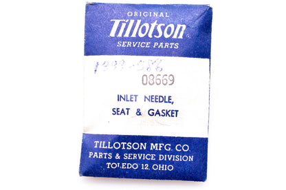 Tillotson 1399-586, 08669 Inlet Needle Seat & Gasket NOS