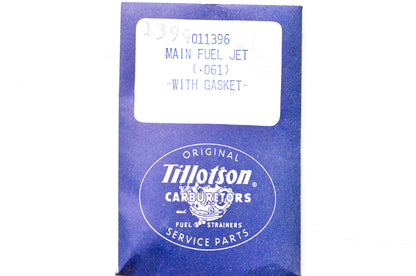 Tillotson 1399-1461, 011396 Main Fuel Jet NOS