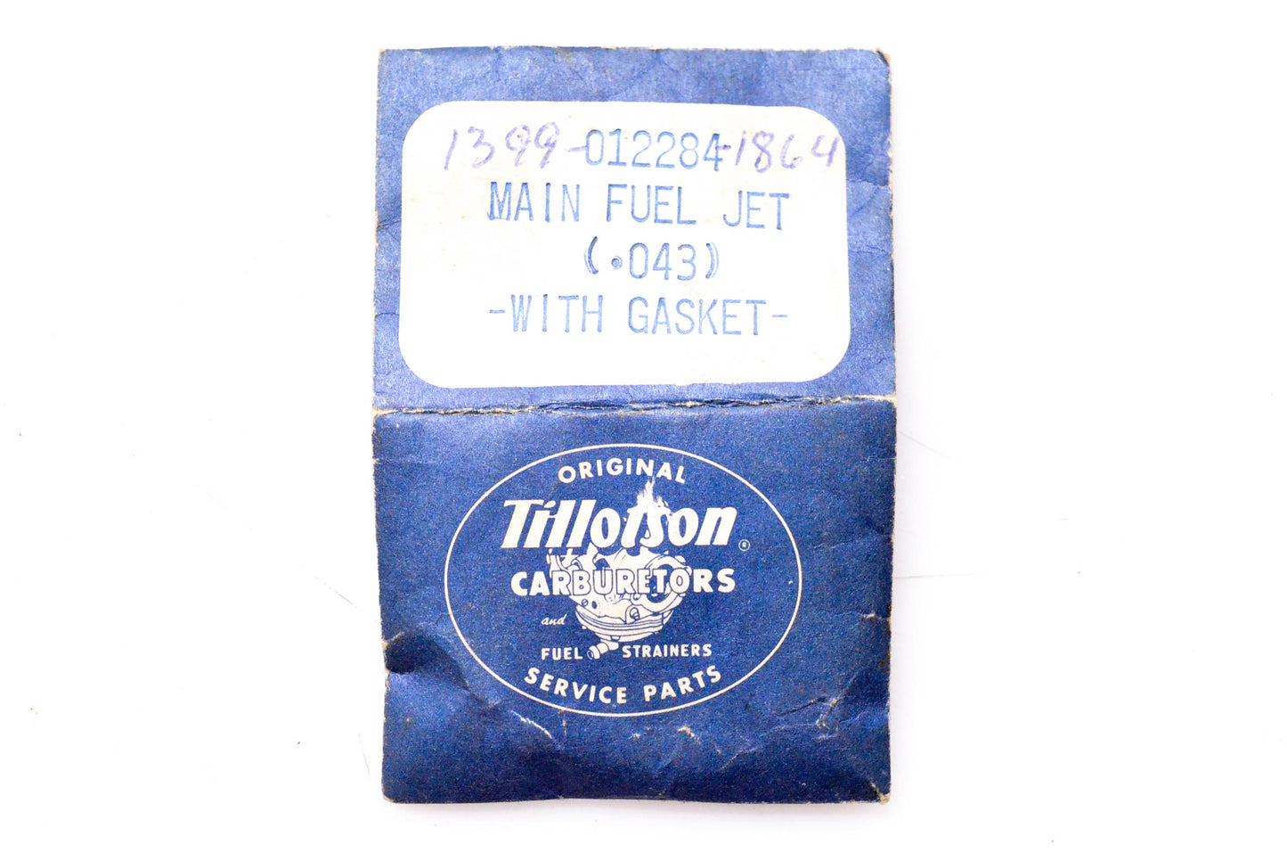Tillotson 1399-1864, 012284 Main Fuel Jet & Gasket NOS