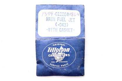 Tillotson 1399-1864, 012284 Main Fuel Jet & Gasket NOS