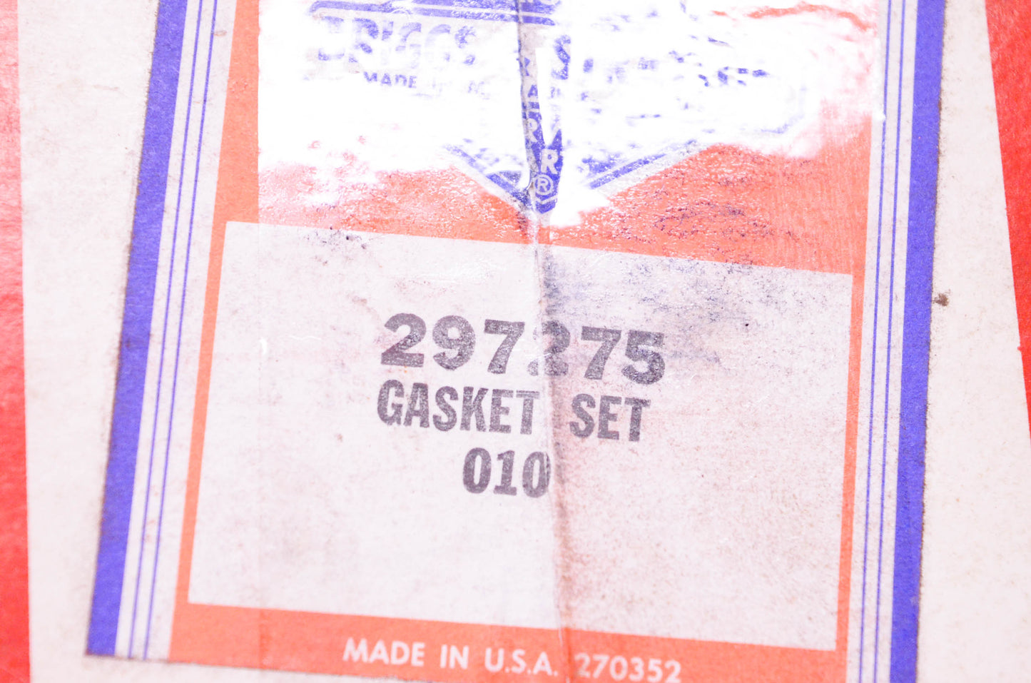 New OEM Briggs & Stratton 297275 Gasket Kit NOS
