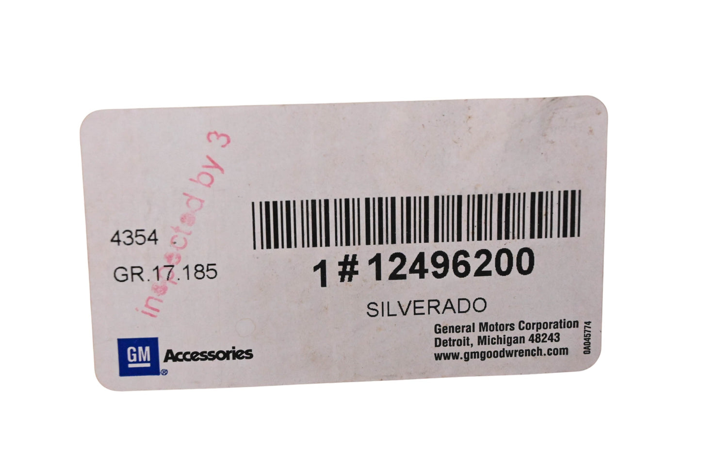 General Motors 12496200 Bed Extender Assembly Kit NOS
