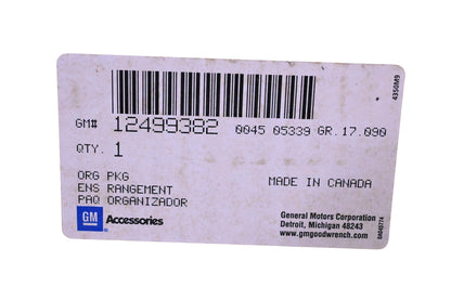 General Motors 12499382 Ebony Cargo Area Organizer Assembly NOS