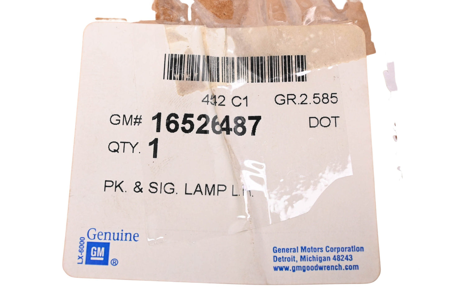 General Motors 16526487 Front Driver Side Parking & Signal Lamp Assembly NOS