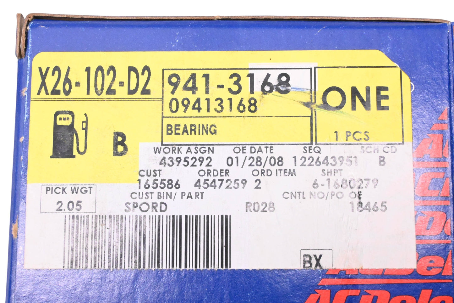 ACDelco 9413168 Differential Pinion Bearing Assembly NOS