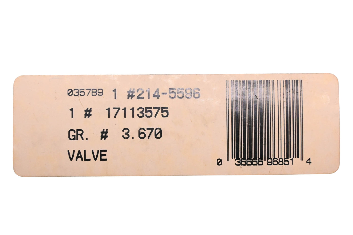 ACDelco 2145596, 17113575 EGR Valve Assembly NOS