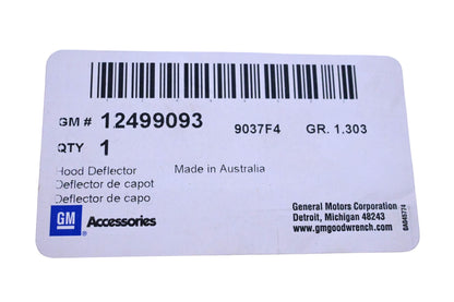 General Motors 12499093 Silver Molded Hood Protector NOS