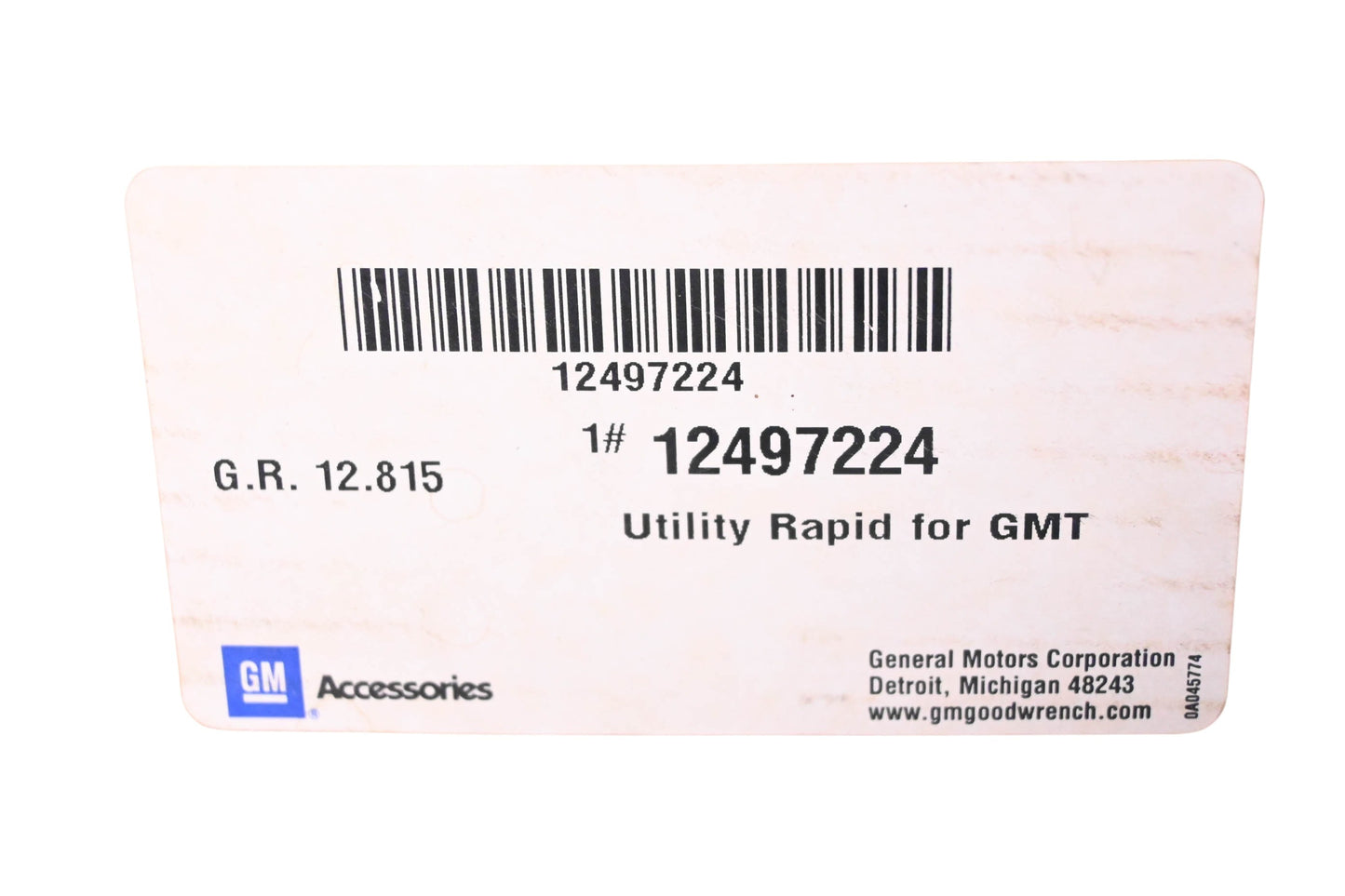 General Motors 12497224 Roof Utility Rack Assembly Kit NOS