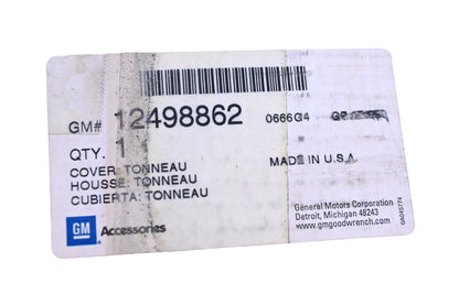 General Motors 12498862 Soft Roll-up Tonneau Cover Kit NOS