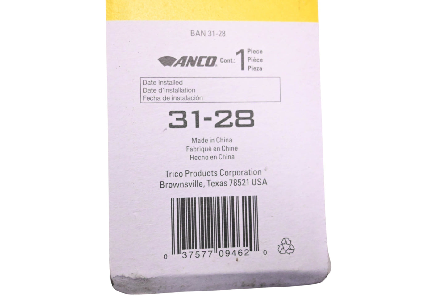 Anco 31-28 28" Windshield Wiper Assembly NOS