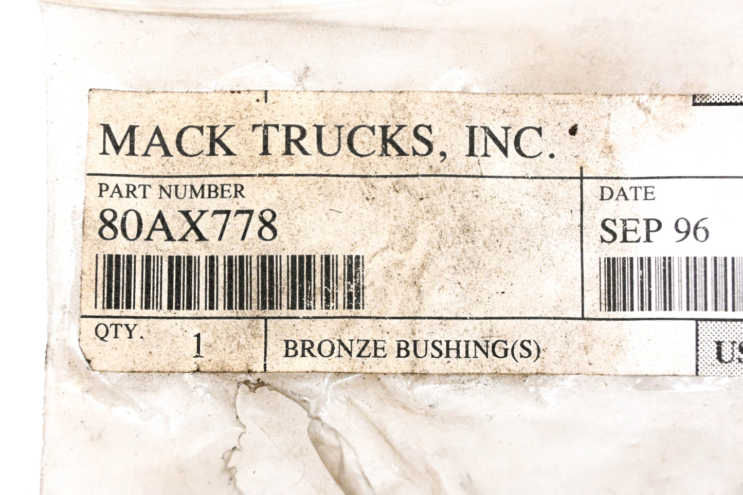Mack 80AX778 Bronze Bushing NOS