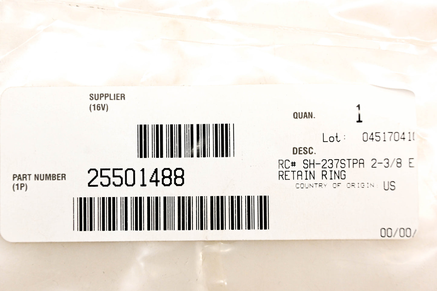 Mack 25501488 Retaining Ring NOS