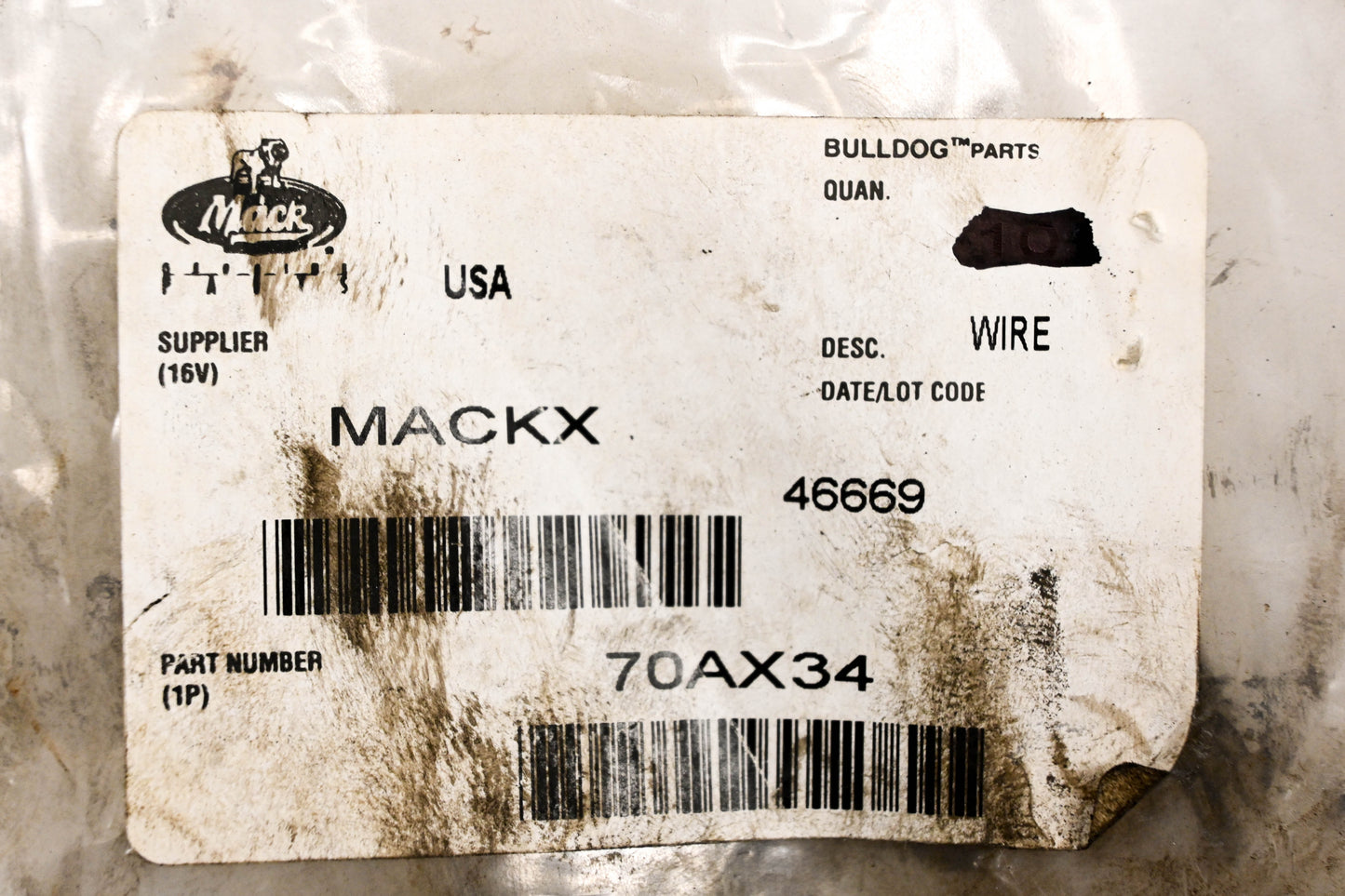 Mack 70AX34 Spring Extension Wire NOS
