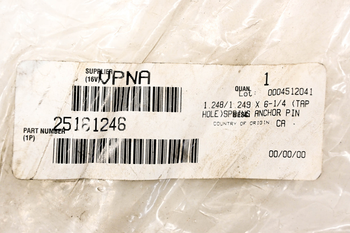 Mack 25161246 Spring Pin NOS