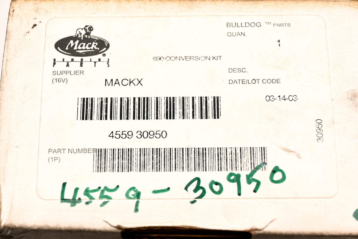 Mack 4559-30950 690 Conversion Kit NOS