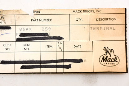 Mack 86AX259 Terminal NOS