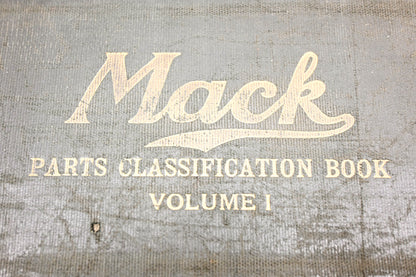 Mack AY007-15 1934-39 Parts Classification Book Volume 1