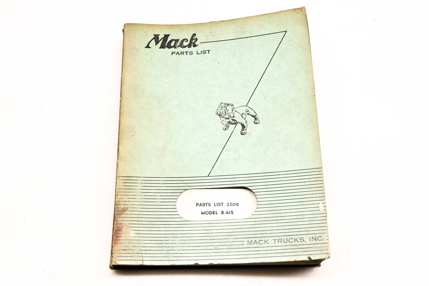 Mack 2209 1954 Model B-41S Truck Parts List Manual
