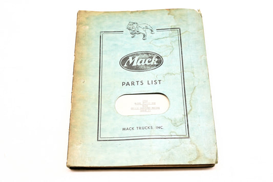 Mack 1740 1949 Model C33-37 Bus EN510A Engine Parts List Manual