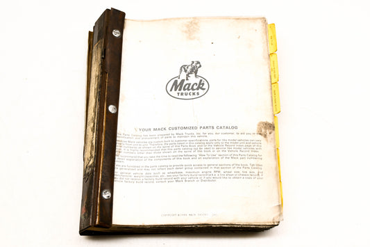 Mack AY018-17 1989 Model CH613 Truck Parts List Manual